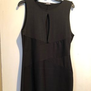 Black Missguided Bodycon Keyhole mini dress